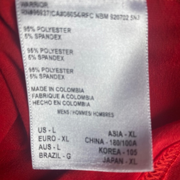 Warrior Tech Tee short sleeve performance shirt red Large - Picture 11 of 14